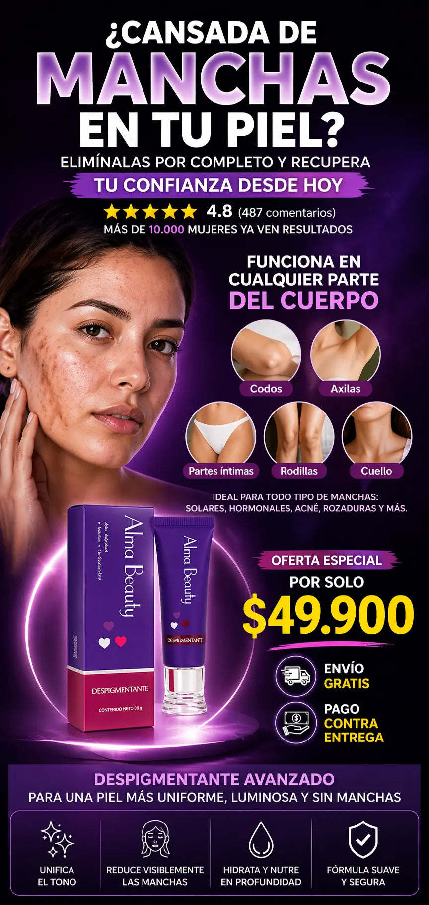 🚨 ¡ELIMINA LAS MANCHAS YA! 😤 del ojo turco, la bayaina, codos y axilas 💥