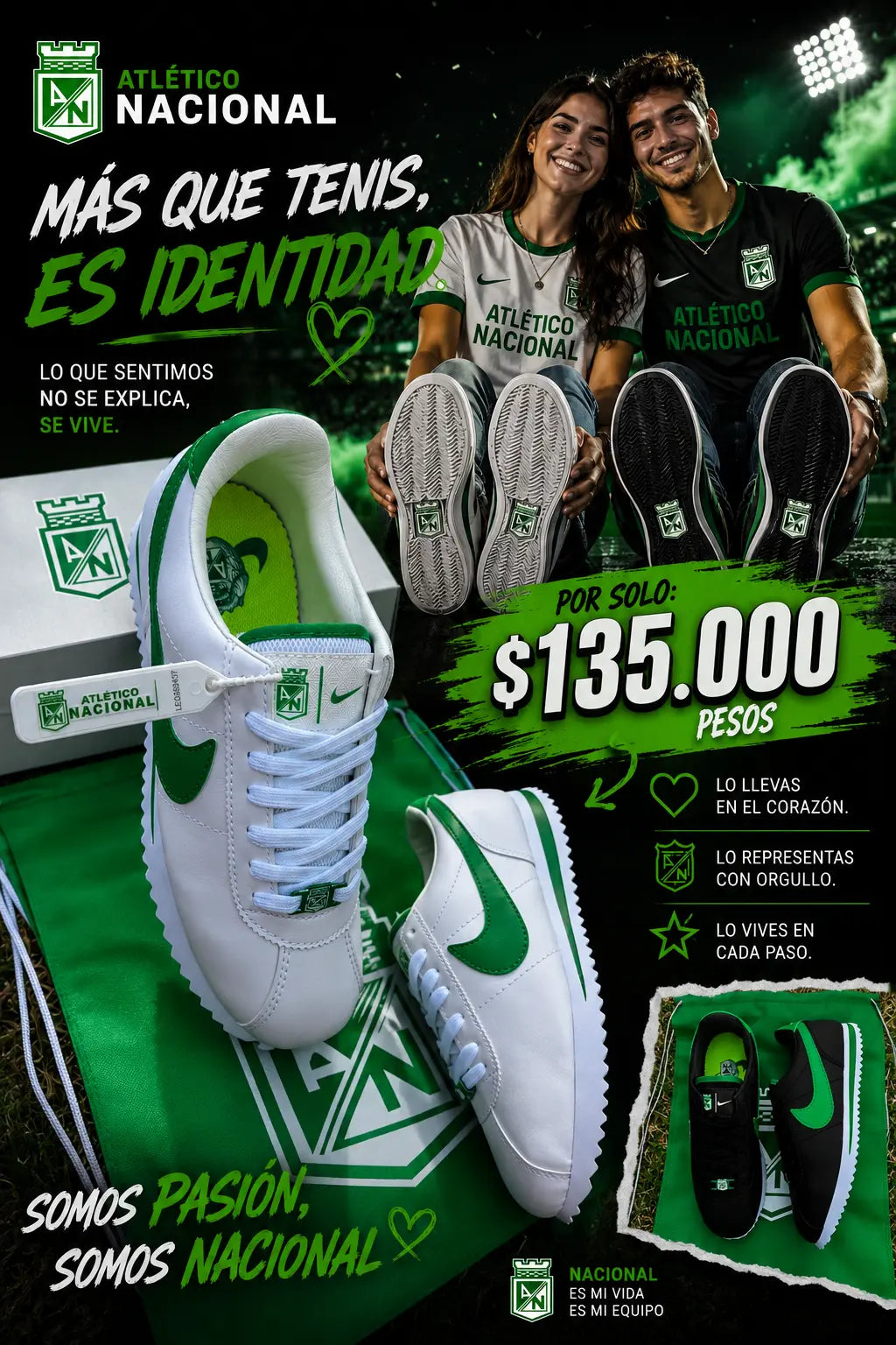 🔥👟 Más Que Tenis… Pura Pasión Verdolaga 💚